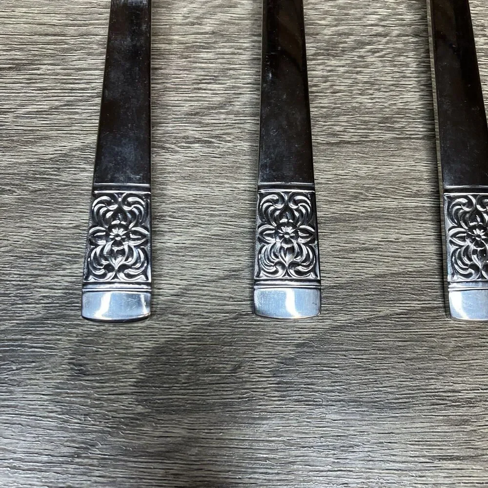 Reed & Barton Set Of 8 Harvest Bouquet 18/10 Stainless Iced Tea Spoons New